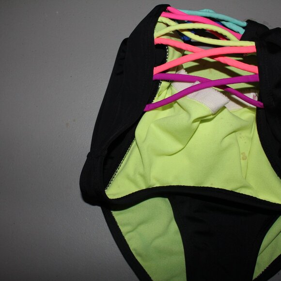 Black 1 pcs Justice Swimsuit Size 8 - Picture 3 of 9